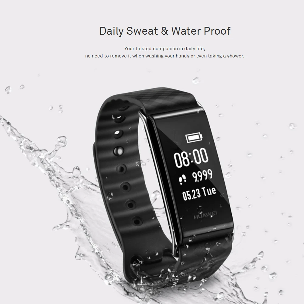 HUAWEI Honor Band A2, умный Браслет, монитор сердечного ритма, фитнес-трекер, IP67, Bluetooth, OLED, для Android, iOS