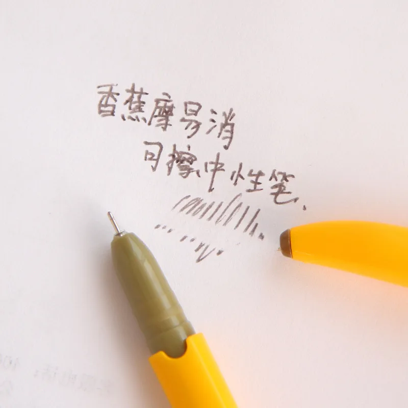 2 шт. креативные канцтовары в форме банана легко вытереть ручка с чернилами