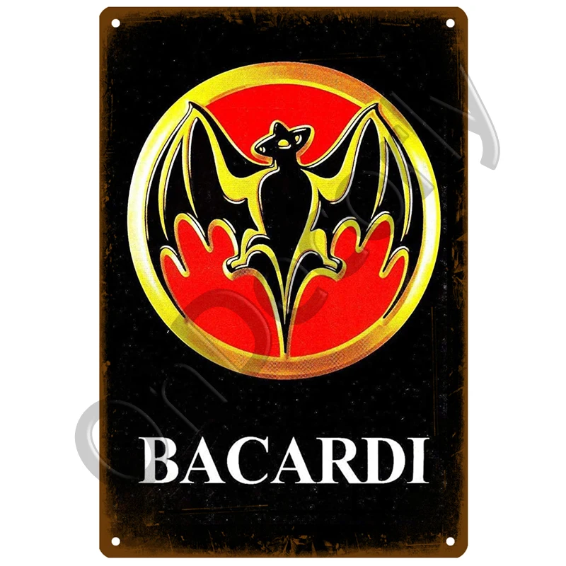 

Retro Bacardi Metal Sign Tin Sign Whisky Belgium Beer Plaque Metal Wall Decor Vintage Decor Poster Plates Man Cave Shabby Chic 2