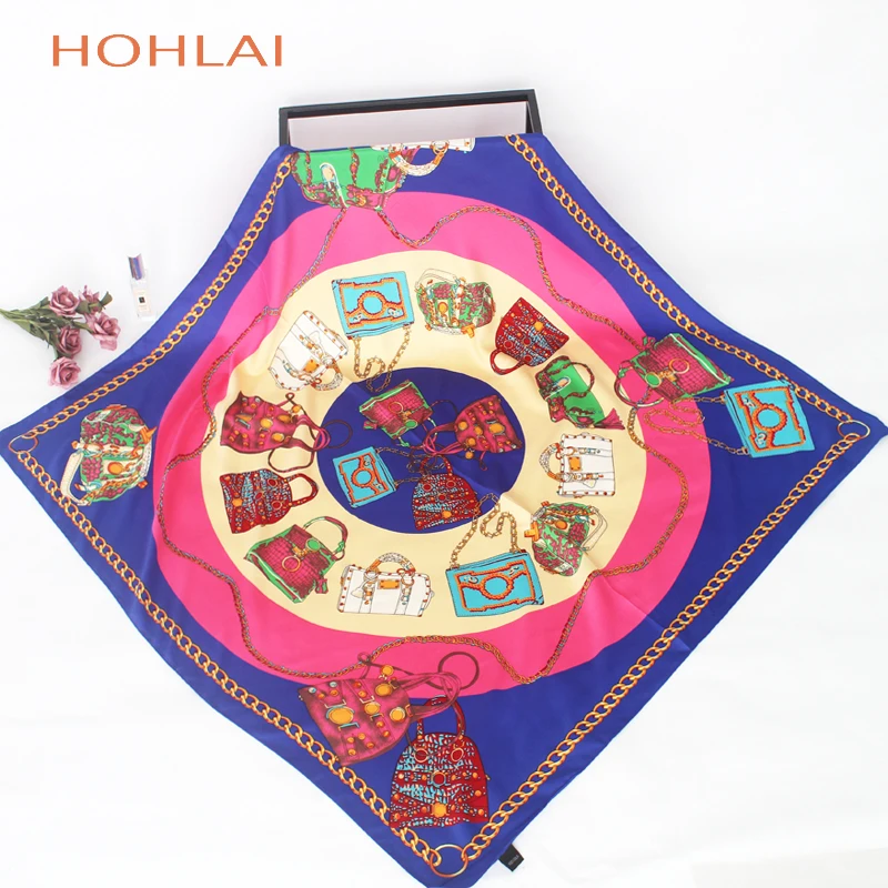 2020 всесезонный Модный женский шарф роскошный брендовый хиджаб саржевая шелковая