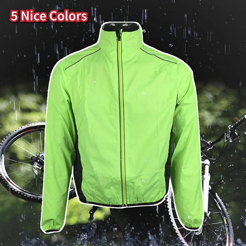 Rain Cycling Jackets Breathable Reflective Bicycle MTB Road Bike Clothing Windproof Waterproof Long Jerseys Outdoor Sport Jacket | Спорт и