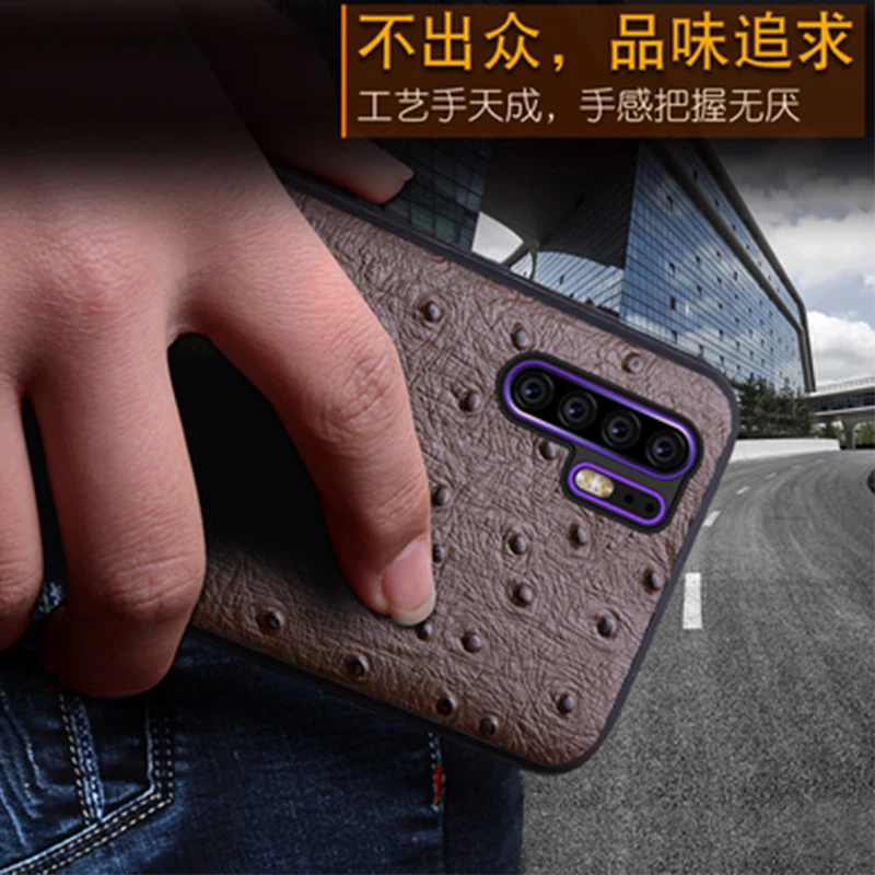 

Luxury Genuine Leather Back Cases for Huawei P30 Case Phone Protective Shell Skin for Huawei P30 Pro Funda Fashion Print Bag