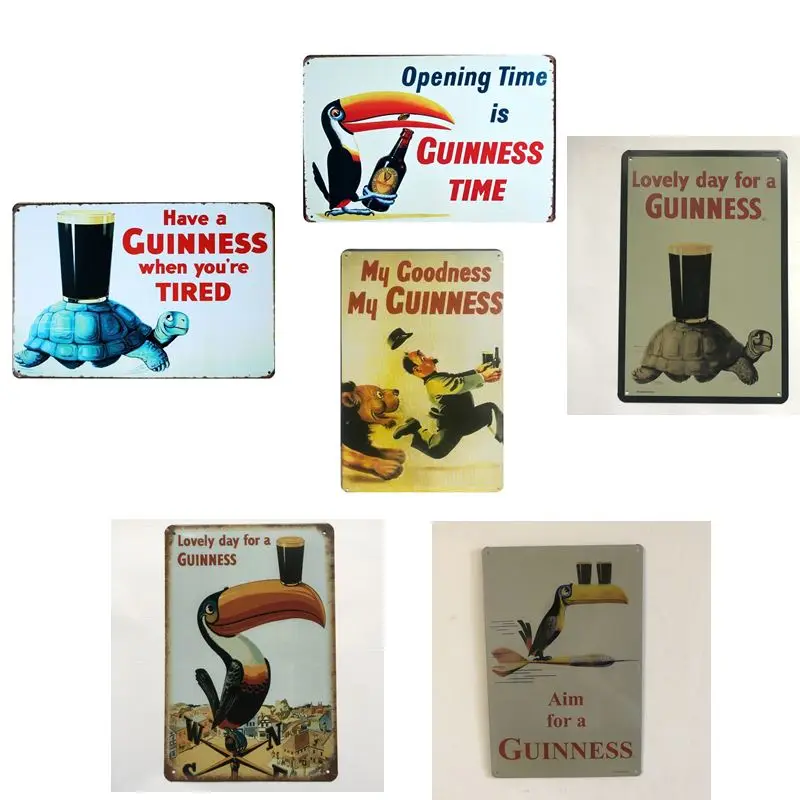 Металлические жестяные ретро плакаты My Only Guinness ВИНТАЖНЫЙ ПЛАКАТ для бара паба