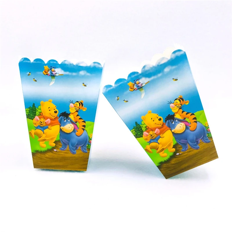 Коробка для попкорна в виде медведя Винни 6 шт.|Подарочные сумки и упаковка| |