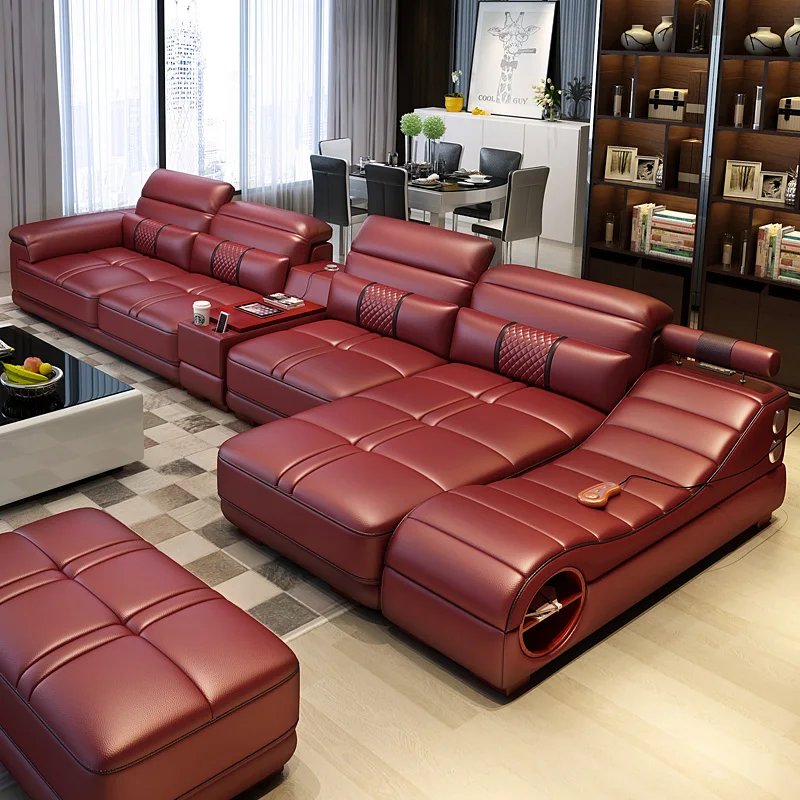 Easyliving 2020 NEW Genuine Leather sofa sectional home living room furniture modern | Мебель