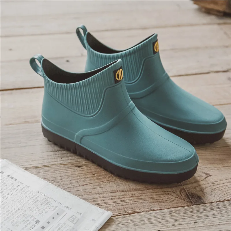 Ботинки мужские резиновые модные водонепроницаемые сапоги для шеф повара