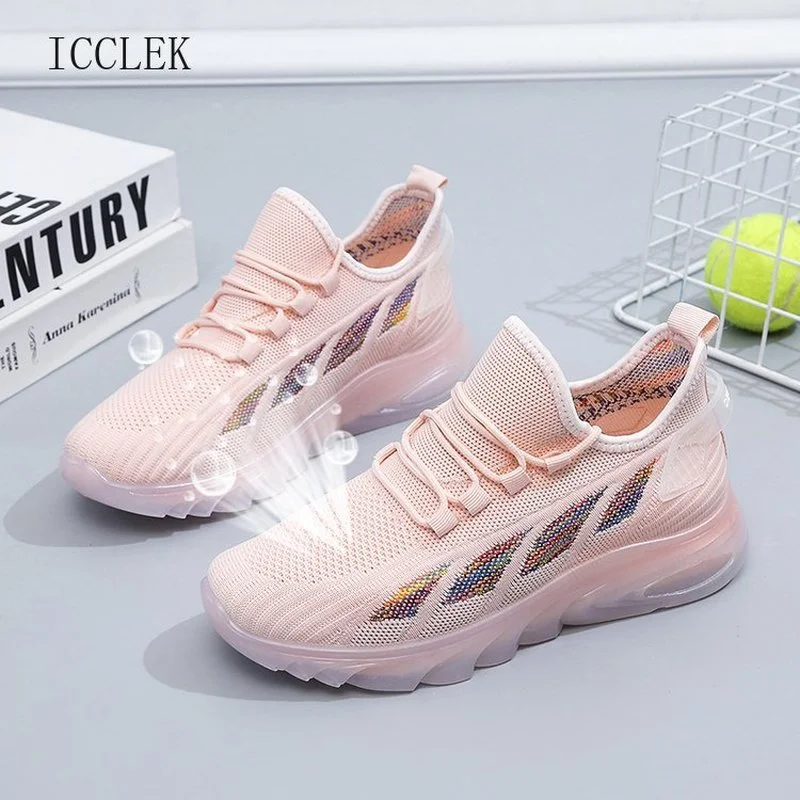 

ICCLEK 2021 Women's Shoes Sports Shoes for Women Breathable Flat Light Sports Shoes Shoes for Women Sneakers Shoes for Women