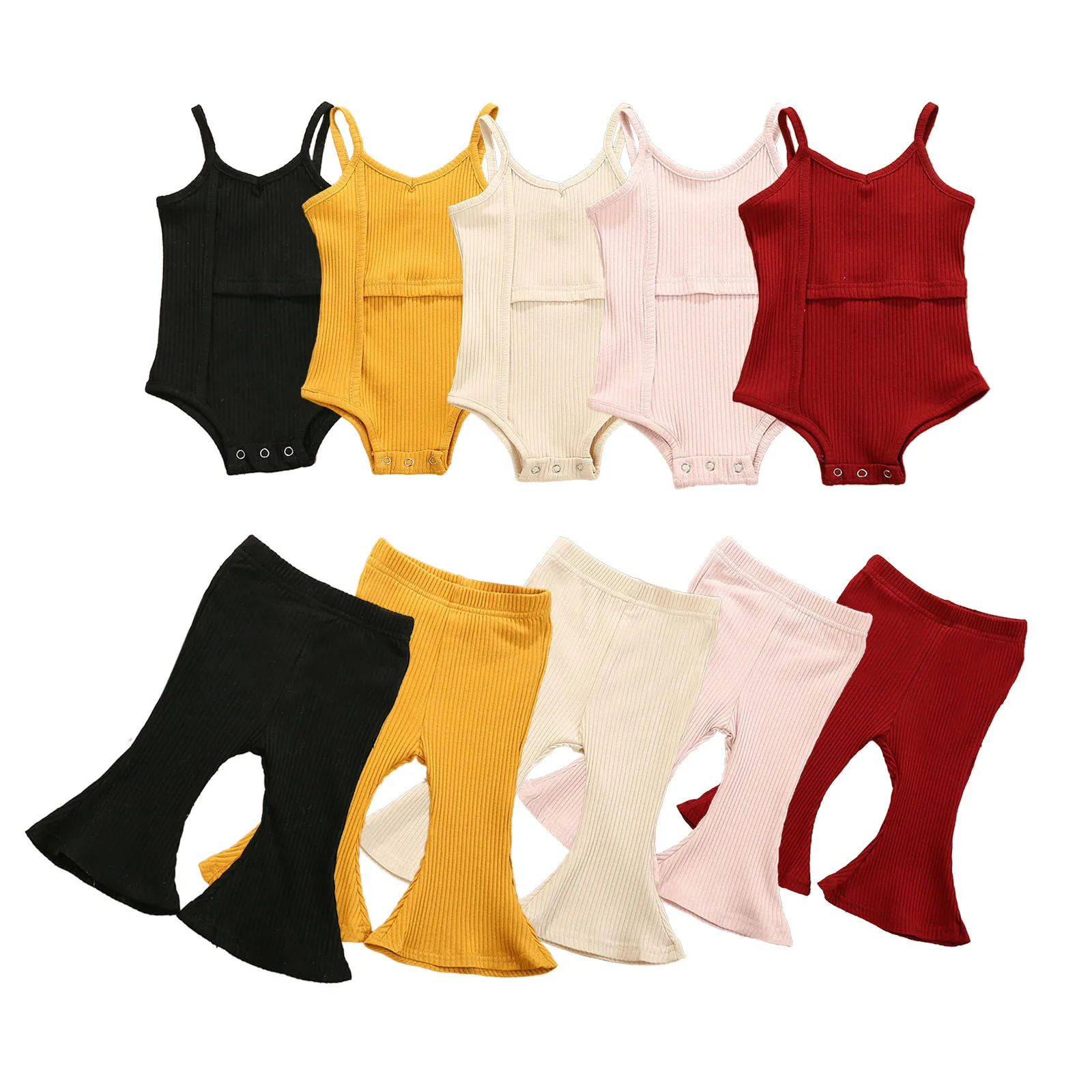 

Жилет на подтяжках и расклешенные брюки для девочек 1-5 лет