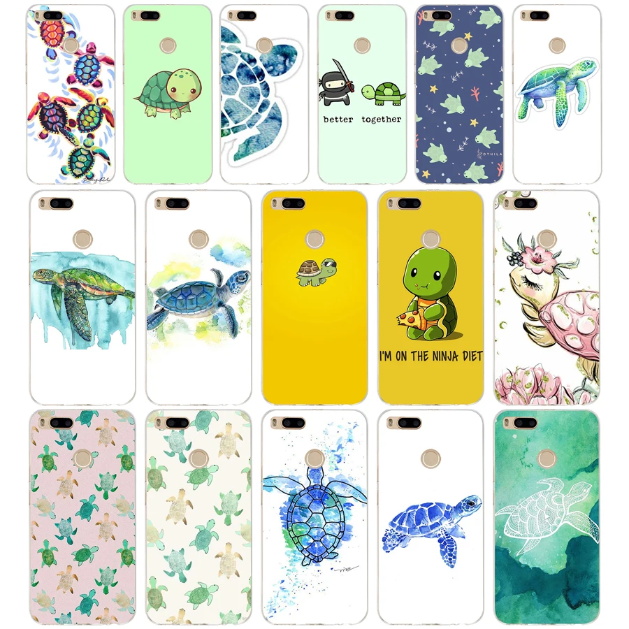 370FG зеленый синий Черепаха Животное Мягкий Силиконовый ТПУ чехол для телефона