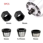 35 шт. 6 мм 6,35 мм 8 мм триммер цанговые фрезы наборы гравировальный обрезной станок патрон адаптер деревообрабатывающий Фрезерный резак