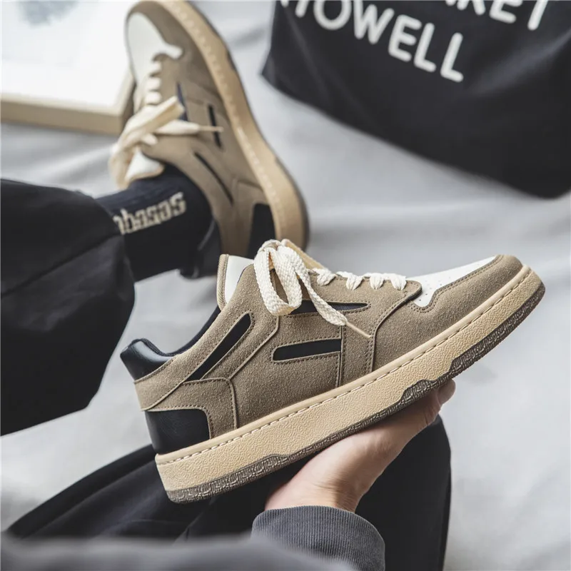 

Кроссовки мужские на шнуровке, Вулканизированная подошва, классические, удобные, Повседневная Уличная обувь, Нескользящие, дизайнерские бр...