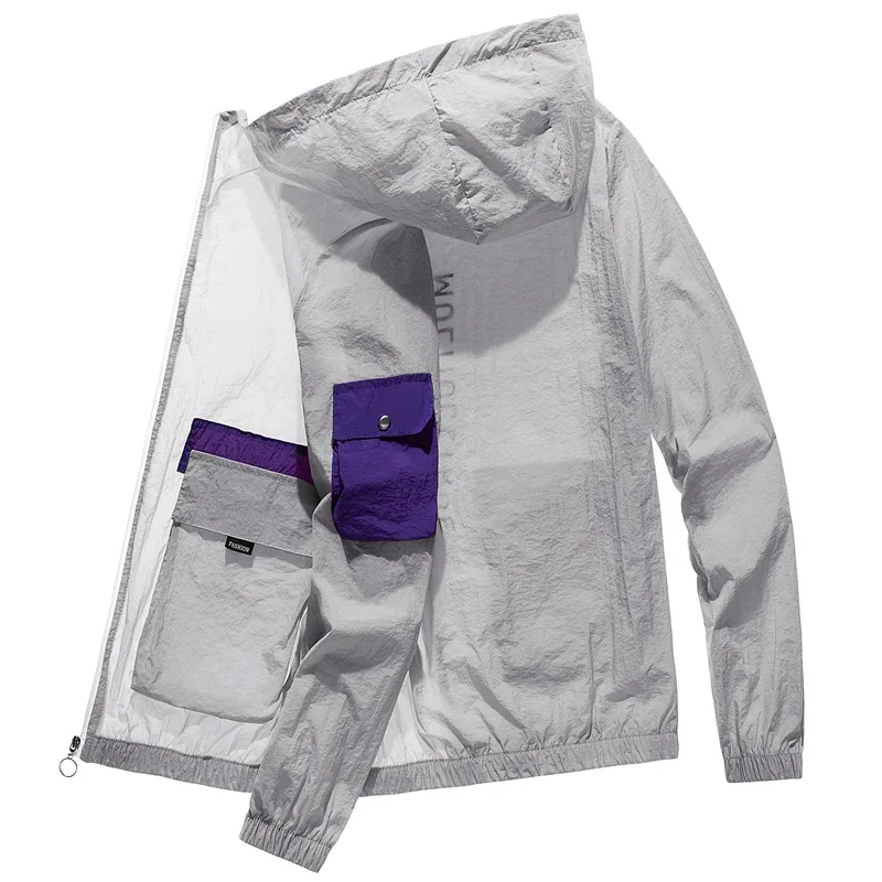 

Красивые Горячие летние куртки мужская одежда уличная одежда Харадзюку Techwear куртка для мужчин в Корейском стиле Солнцезащитная одежда уль...