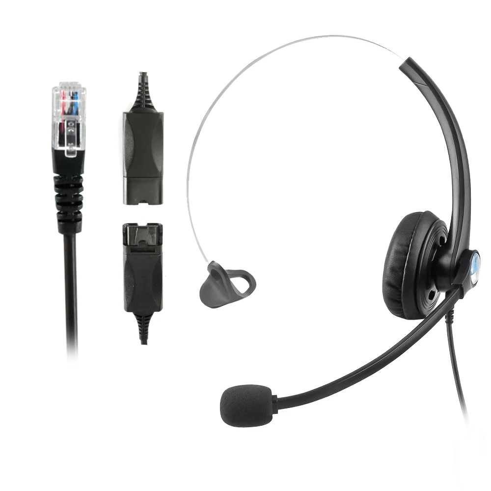 A16MP QD RJ9 моно гарнитура центр вызова офисные наушники с микрофоном шумоподавление