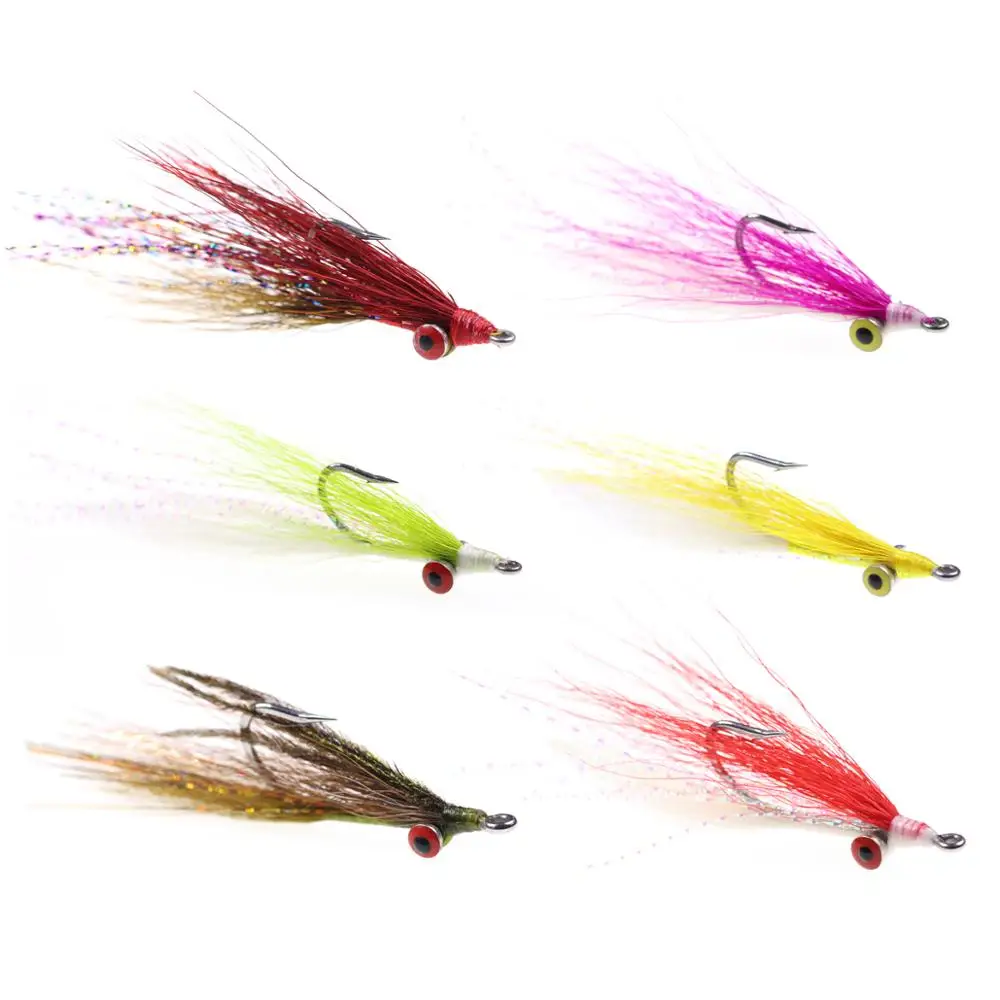 4 шт. #4 #2 #1/0 #2/0 искусственные глаза Clouser крючок из нержавеющей стали с глубоким