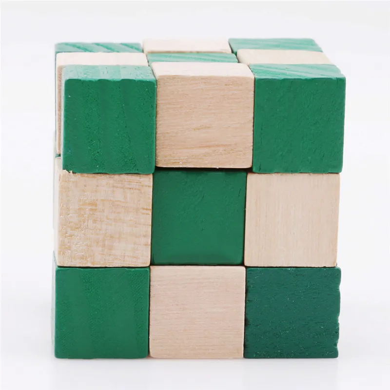 

Wooden Brain Teaser Cube 3D Traditional Chinese Interlocking Game Toy Educational Kong Ming Luban Lock Assembly Wooden Cube Toy