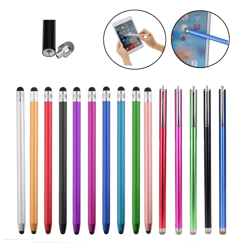 

Dual heads ends design Capacitive Pen Capacitive Stylus Touch Screen Drawing Pen with silicone Touch head for Table PC/ Phone