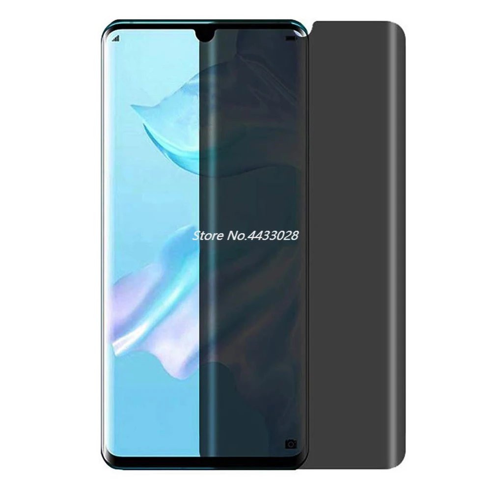 Защитное закаленное стекло 9D для HuaWei P30 Pro полное покрытие конфиденциальности с