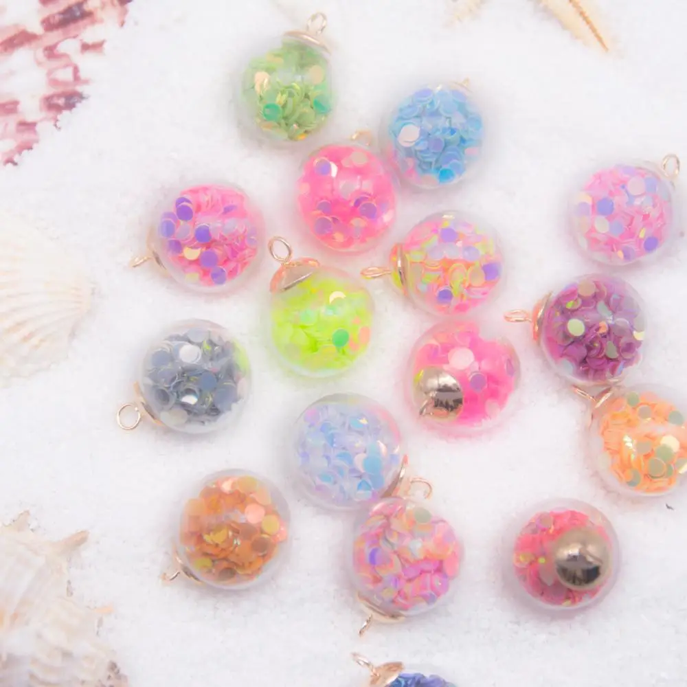 Около 16 мм мини прозрачные стеклянные шариковые бутылки с Подвеска со стразами