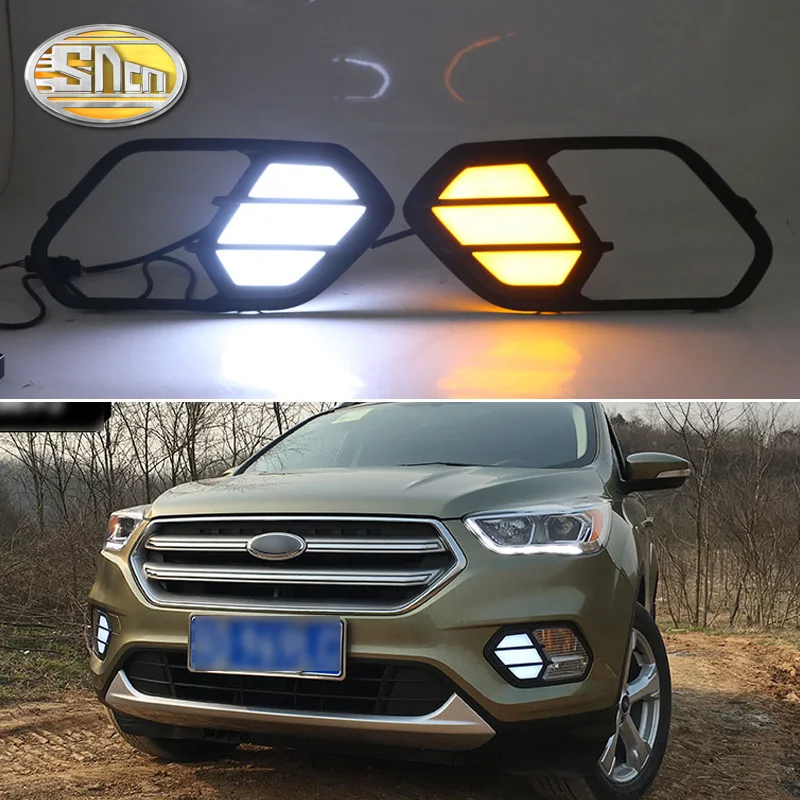 SNCN 2 шт. светодиодный дневные ходовые огни светильник для Ford Escape Kuga 2016 2017 2018 2019