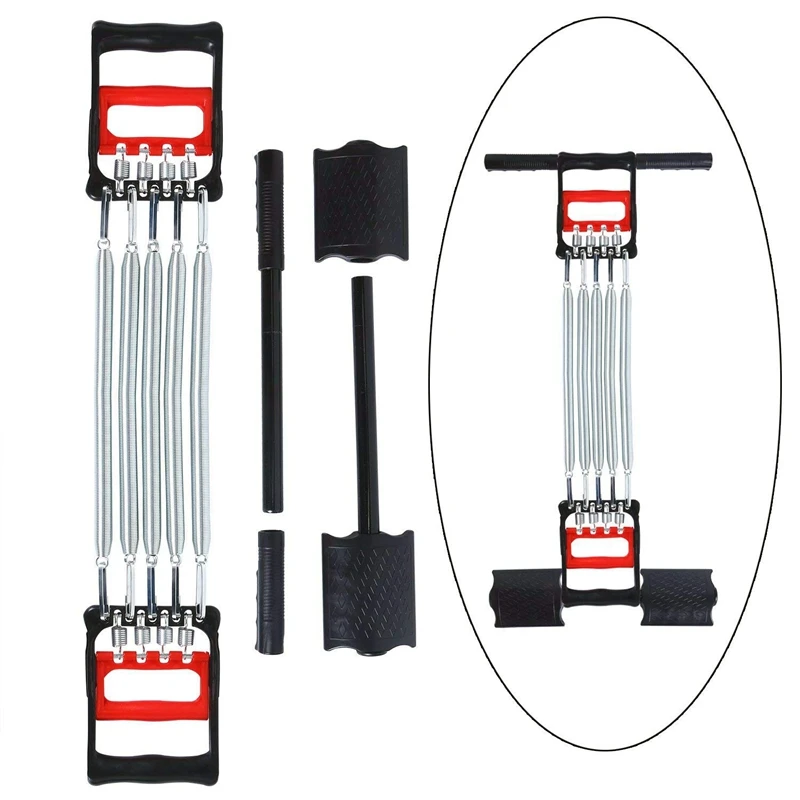 TOP!-3 in 1 Spring Chest Expander Hand Gripper Pull-Up Bars Men Tension Puller Fitness Equipment Muscle Training Resistance Band