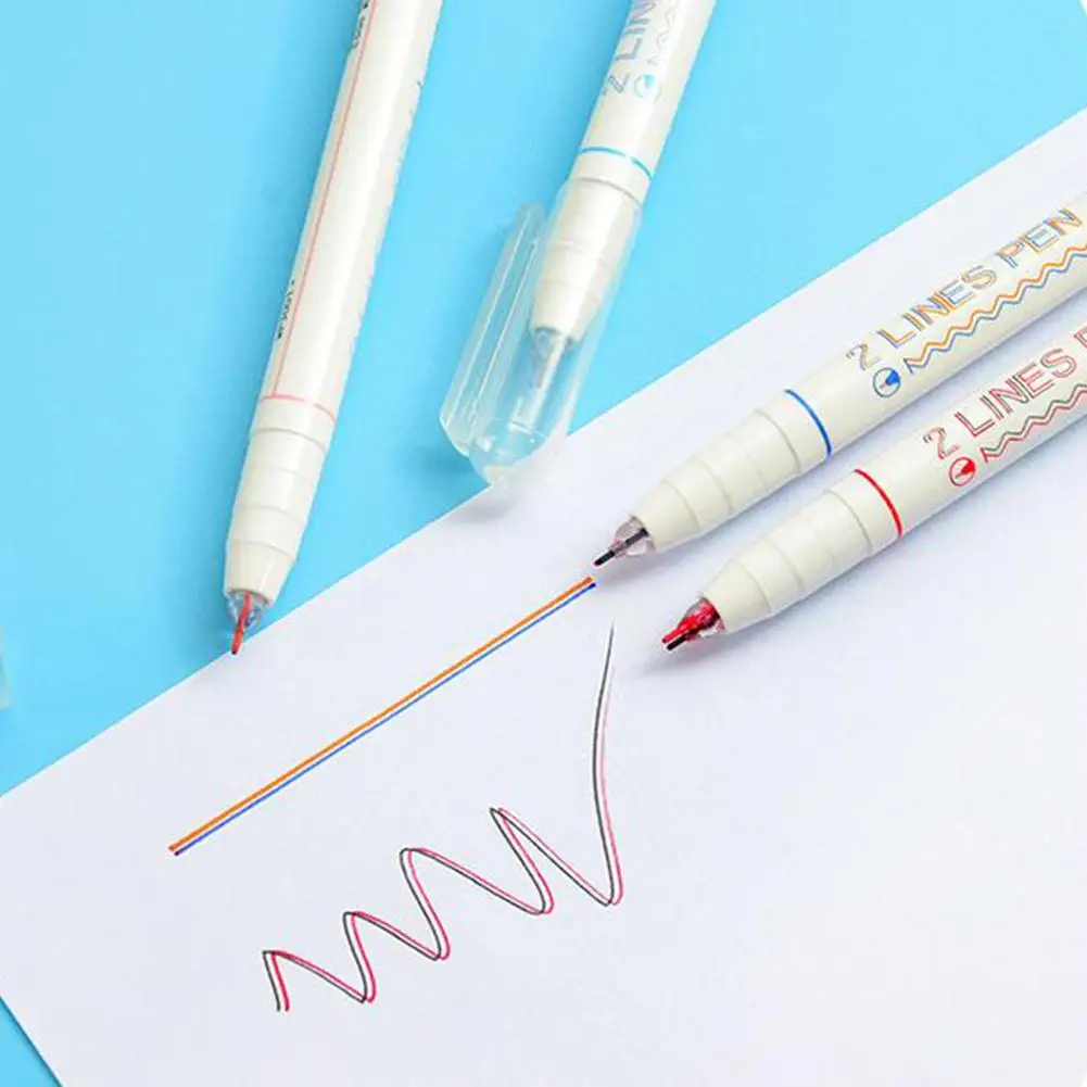 Инновационный милый художественный маркер двойная линия дневник ручка для