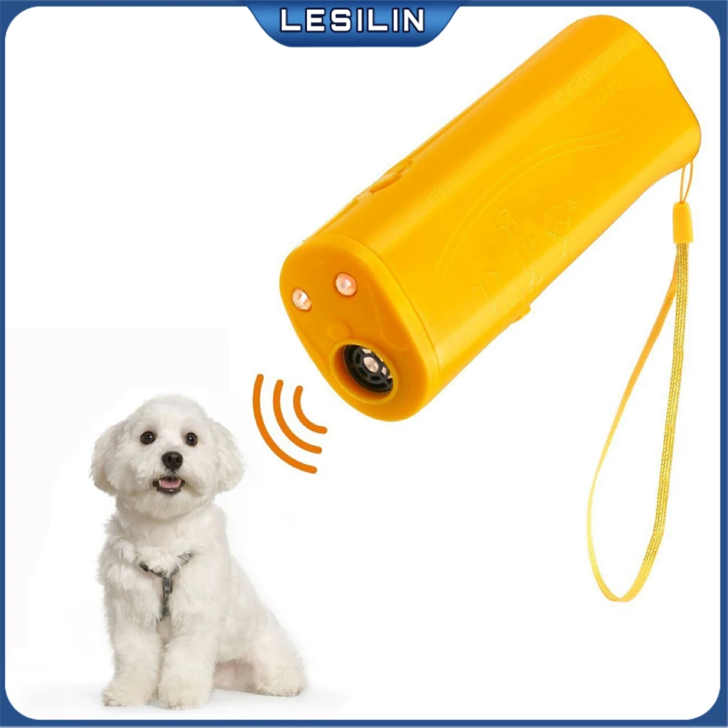 

Ультразвуковой отпугиватель собак, антилай для собак, тренажер для тренировки 3 в 1, светодиодный, дрессировка, без аккумулятора