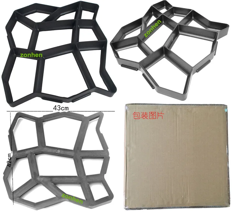 Украшение сада DIY Path Maker Бетонные формы Цементная форма Бетон Цементный камень