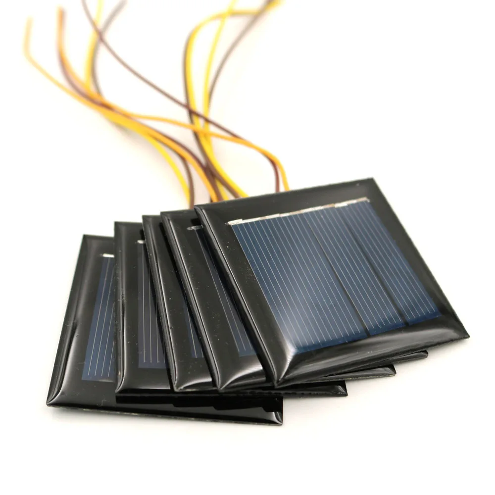 5 шт./лот 2 в 100 мА с удлинителем 15 см солнечная панель солнечные элементы