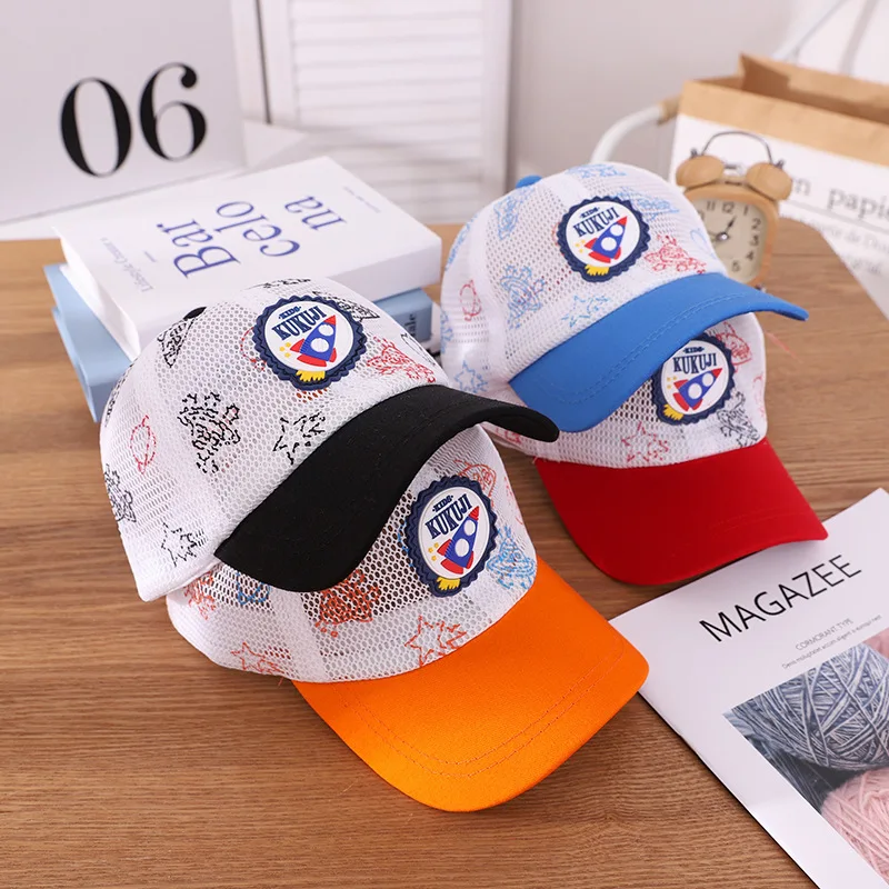 

2021 Fashion New Spring and Summer Net Cap Baby Baseball Cap Children Sun Hat Hat Cartoon Cute Fashion Cap