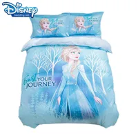 Disney twin size blue Frozen Elsa bedding set for girls bedroom decoration full comforter covers fitted sheet 4pcs cartoon