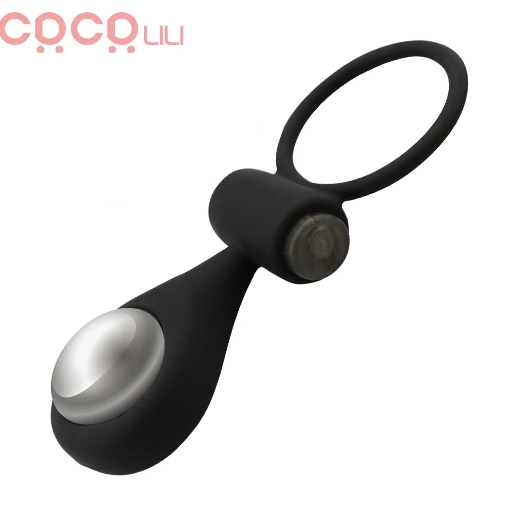 Кольцо для пениса из нержавеющей стали с аккумулятором кольцо вибрация секс