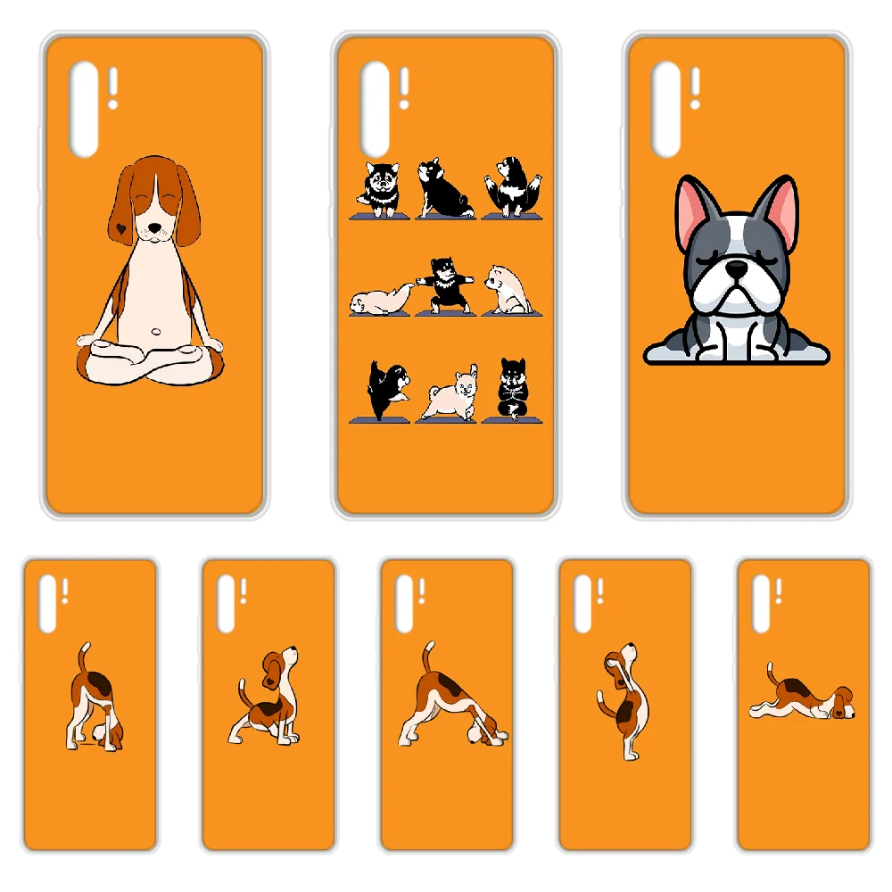 Чехол для телефона Yoga puppy dog animal чехол SamSung Galaxy note A 5 7 71 8 10 20 30 40 50 70 80 e plus прозрачный