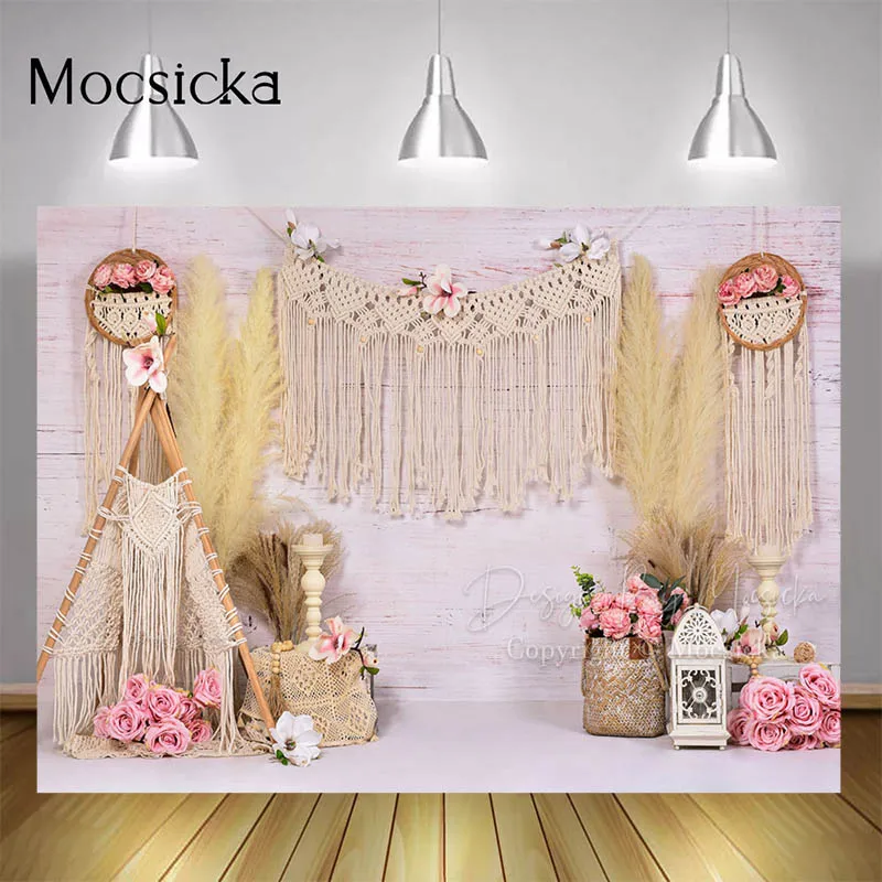 

Богемный стиль розовые цветы Сад Фон весенний цветочный Портрет фон фотосессия новорожденный день рождения художественные фотографии рек...