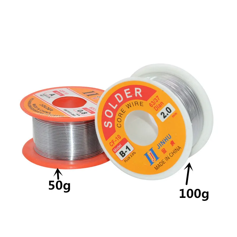 100g 0.6/0.8/1/1.2 63/37 FLUX 2.0% 45FT Tin Lead Wire Melt Rosin Core Solder Soldering Roll No-clean | Инструменты