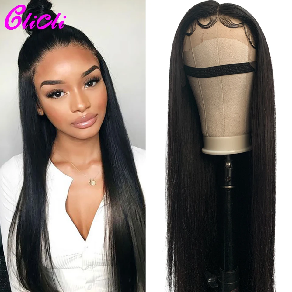 Перуанские Прямые Человеческие волосы Remy парики 13x4 без клея Швейцарский прозрачный парик на кружеве 150% плотность предварительно выщипанные натуральные волосы