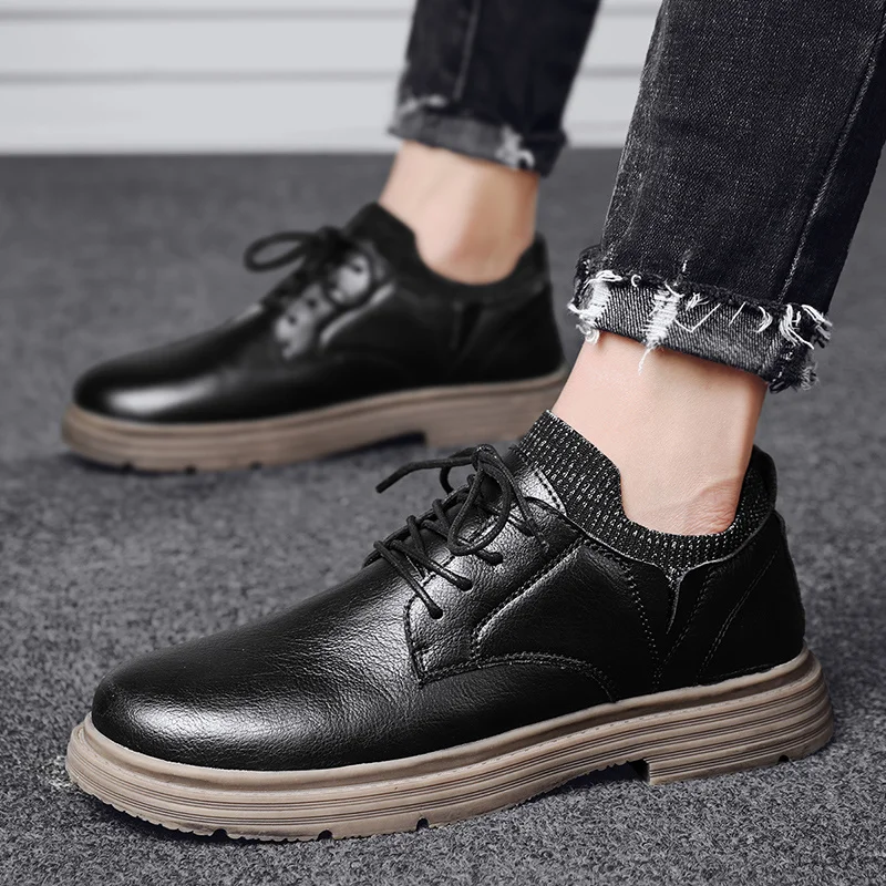 

High Men Shoes Genuine Leather Quality Lace-up Classic Comfortable Men's Shoes Business Formal Shoes 2020 New