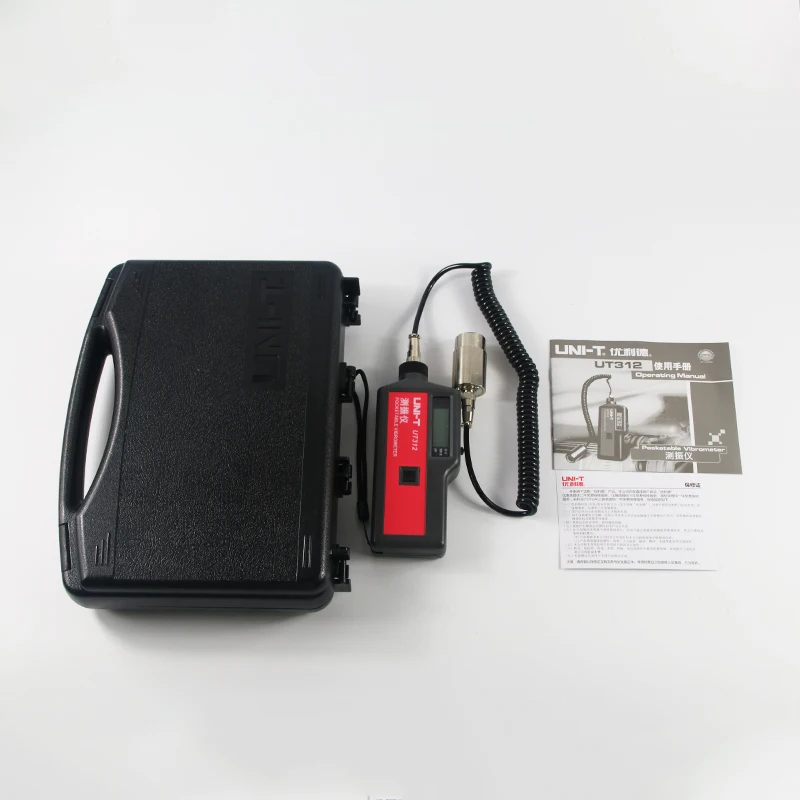 UNI-T UNITUT312 Vibration Tester Handheld Portable LCD Analyzer Meter Vibrometer with Split Sensor Signal Wire |