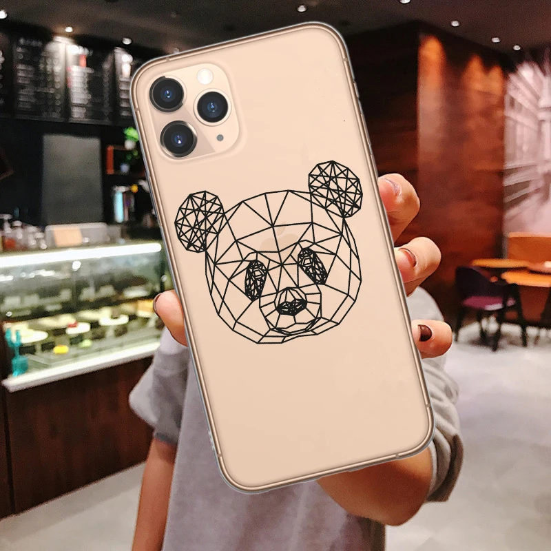 

Transparent Clear Soft Phone Case for iPhone 12 Pro Max SE 2020 6 6s 7 8 Plus X XS Max XR 11Pro Max Animal pattern Silicon Cover