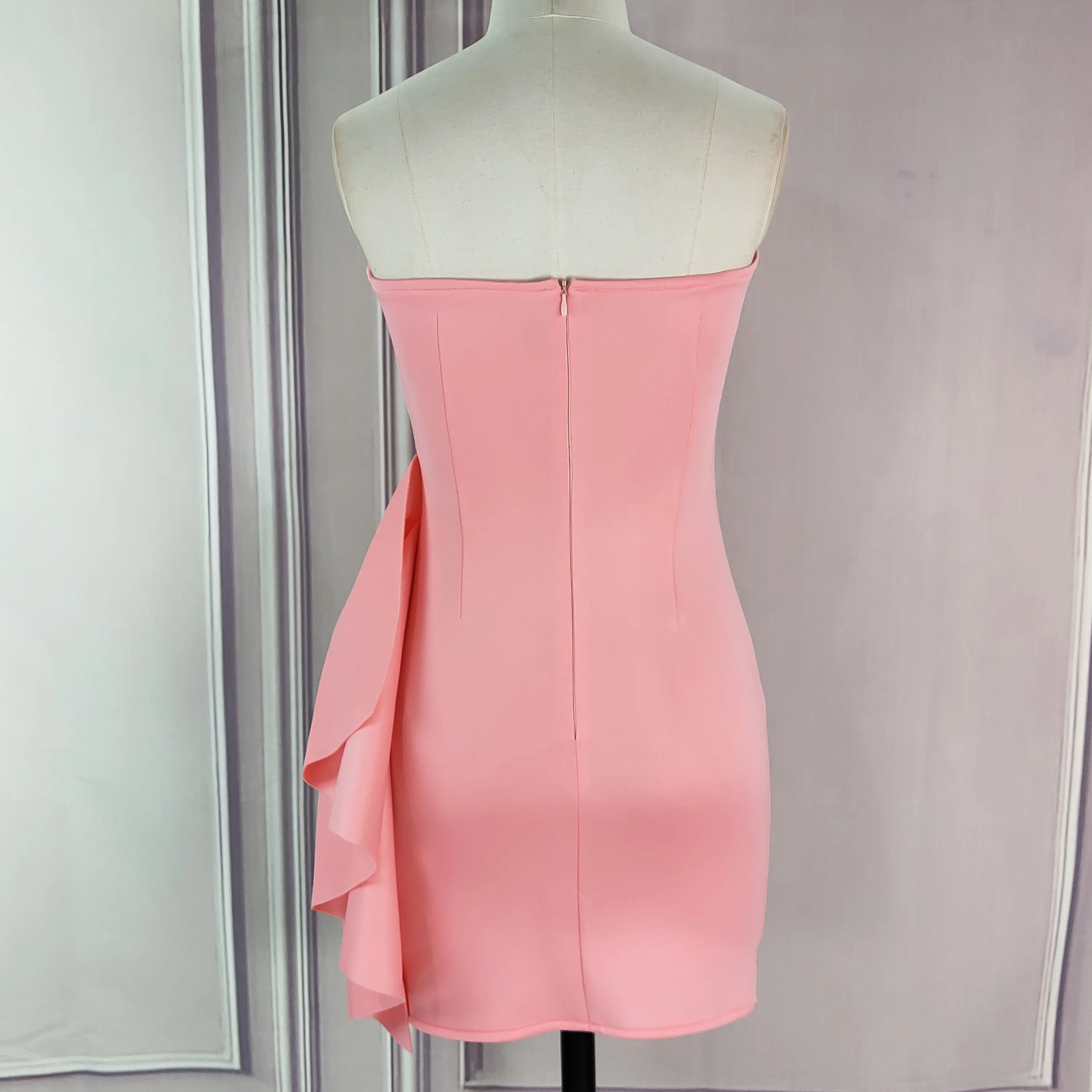 Женская одежда большого размера сексуальный топ платье Bodycon Ruffle события праздновать вечернее облегающее платье обтягивающее Клубное вечернее платье Мода