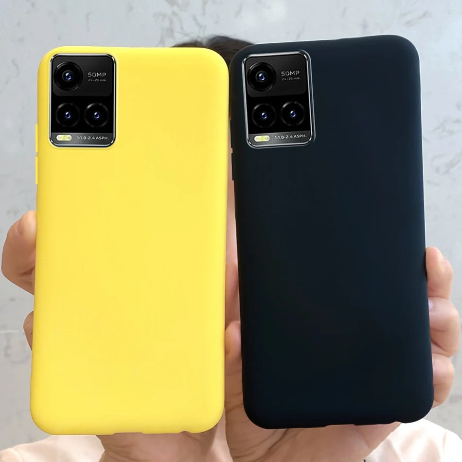 Яркие цвета флейта для Vivo Y21 2021 Y21S Y 21 V2110 V2111 матовый чехол из ТПУ задняя крышка Y33S