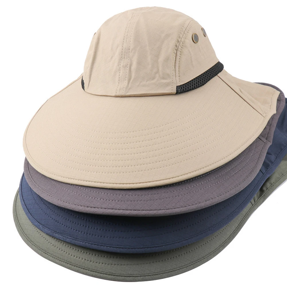 

Outdoor Fishing Hat for Men with 50+ Upf Protection Safari Cap Wide Brim Fishing Hat with Neck Flap Best Gift for Father Mother