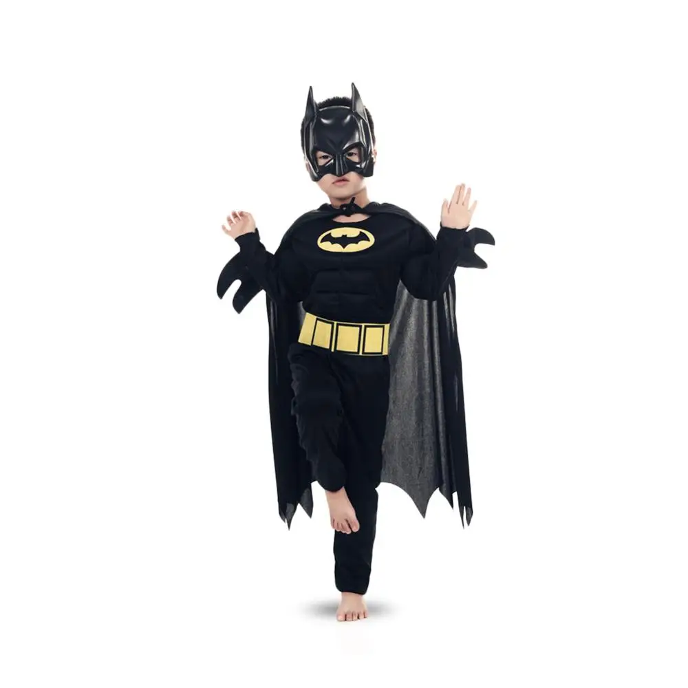 Детский маскарадный костюм Бэтмен Супермен для мальчиков платье на Хэллоуин |