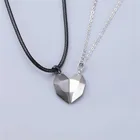 Ожерелье для влюбленных, магнитное колье с подвеской в форме сердца, для мужчин и женщин, привлекательное колье до ключиц с прострочкой сердцебиения