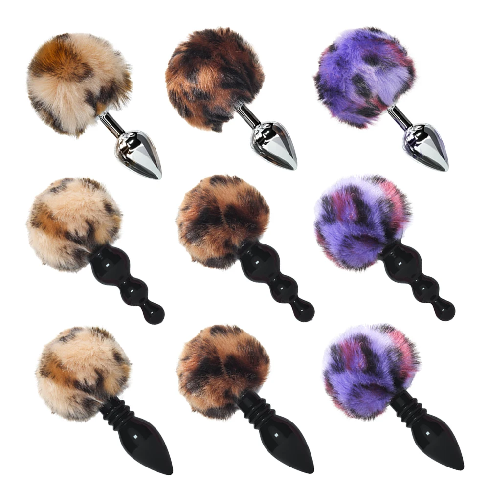 Анальные игрушки с кроличьим хвостом Анальная пробка для женщин и мужчин