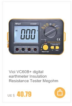 ЖК-дисплей с подсветкой UNI-T UT501A 100V-1000V мегомметром изоляции заземления Измеритель сопротивления заземления тестер Мегаомметр вольтметр
