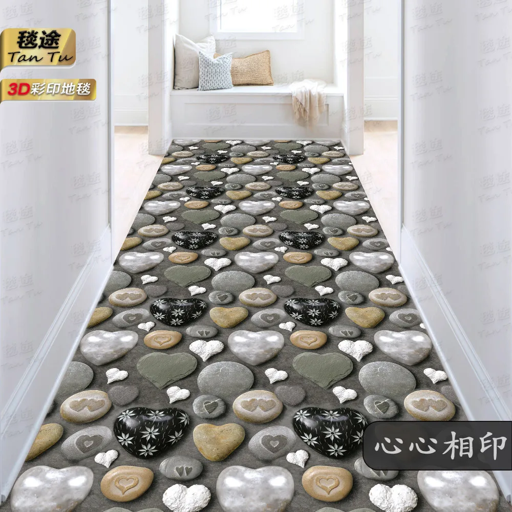 Нескользящий ковер с принтом для коридора подходит лобби лестницы спальни