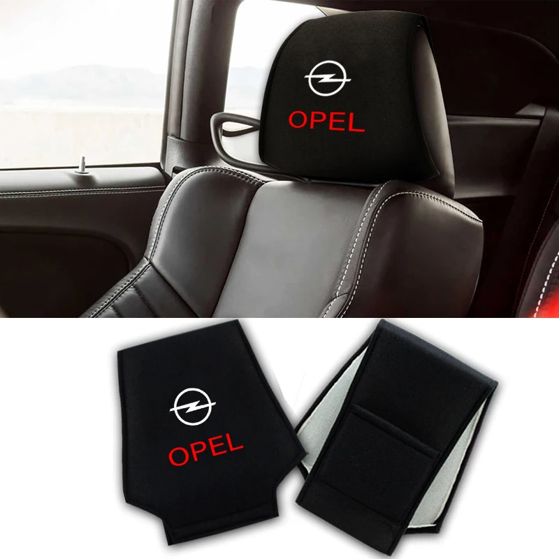 

1pcs Car Badge Cotton Seat Headrest Cover Auto Styling Accessories for Vauhxall Opel Astra H Corsa Insignia Vectra Zafira Signum