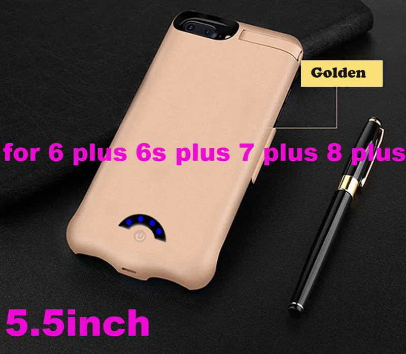 6P 6SP 7P 8P Gold Чехол для аккумулятора 10000 мАч для iphone X 8 7 6 6 s plus запасная батарея зарядное устройство чехол банк питания Зарядка чехол для iphone 6 6 s 7 8 plus - Цвет: 6P 6SP 7P 8P Gold
