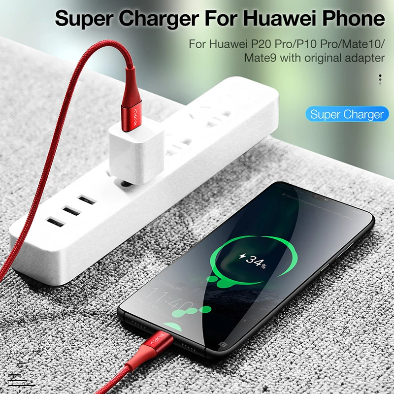 RAXFLY 5A USB Type C кабель для Huawei P40 Pro Mate 30 P30 Supercharge 40 Вт Быстрая зарядка USB-C