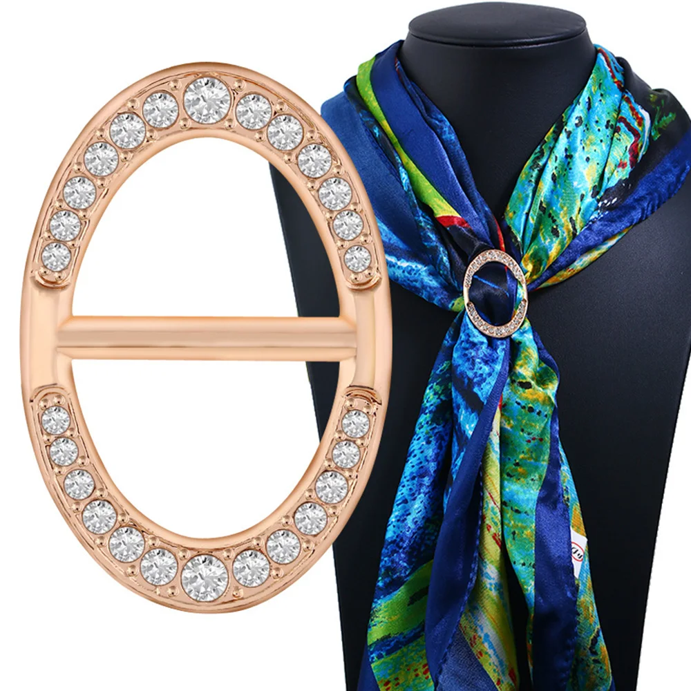 Женская Классическая Брошь-зажим для шарфа с кристаллами | Украшения и